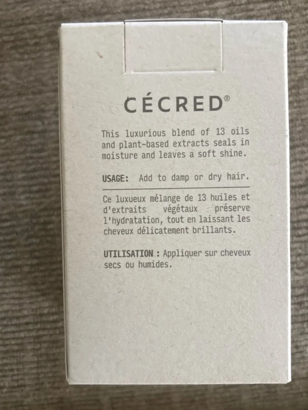 Cécred Nourishing Hair Oil